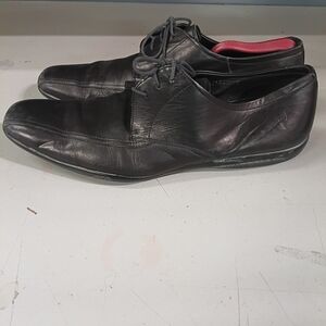 Prada Black Leather Oxfords